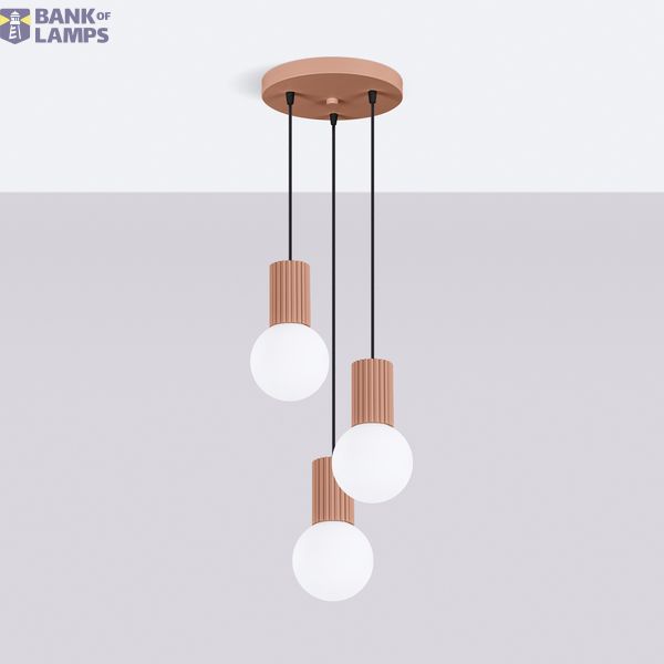 Pendant lamp HALO 3P mocha image 3