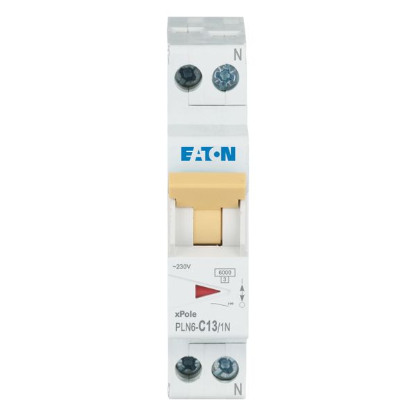 Miniature circuit breaker (MCB), 13 A, 1p+N, characteristic: C image 13