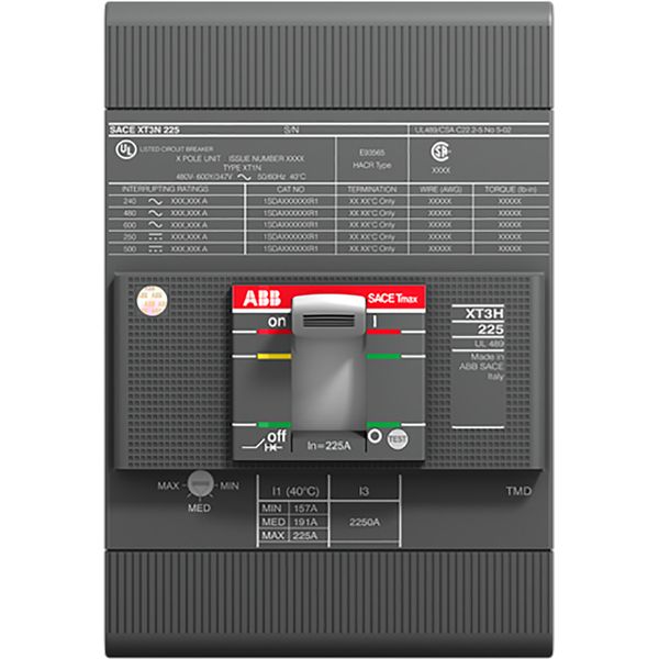 XT3N 225 TMF 90-900 3p F F UL/CSA image 3