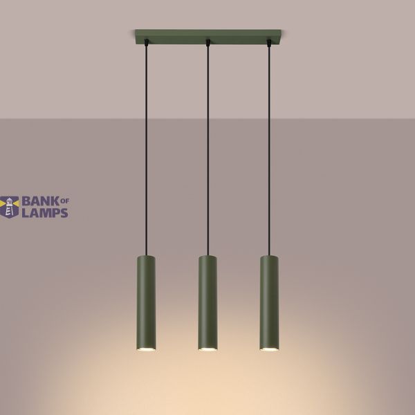 LAGOS HANGING LAMP 3L OLIVE GREEN 3XGU10 image 9