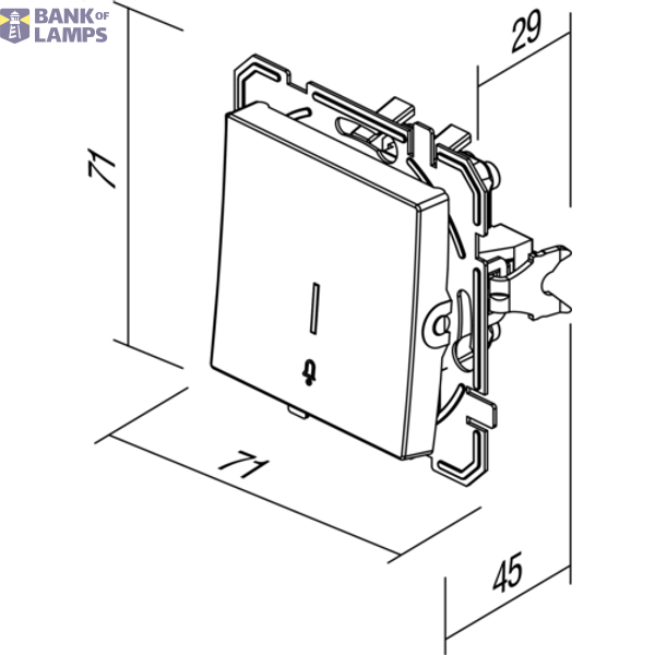 PUSH BUTTON 1WAY 10A 250V~ AT IN 01 XO 4415022 image 4