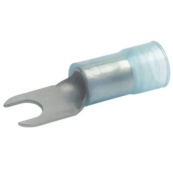Insulated forked cable lug, 16 mm², 6.4 mm, M5, blue, 653C6 image 2