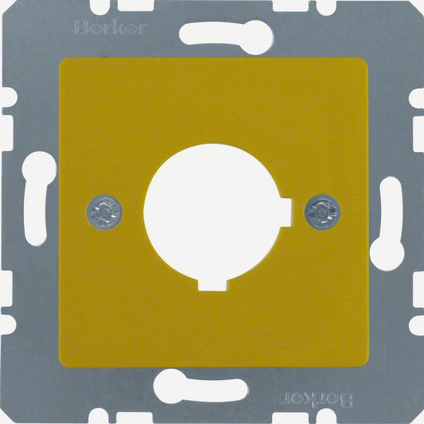 Central plate inst. opening Ø 22.5 mm, com-tech, yellow glossy image 2