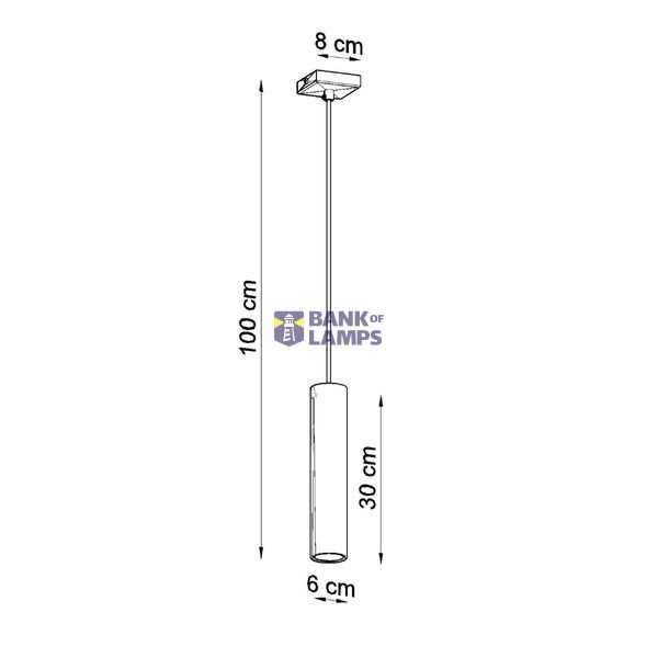 HANGING LAMP LAGOS 1 BLACK GU10 1X40W IP20 image 6