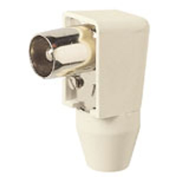 TV ø13 90°-plug ivory image 1