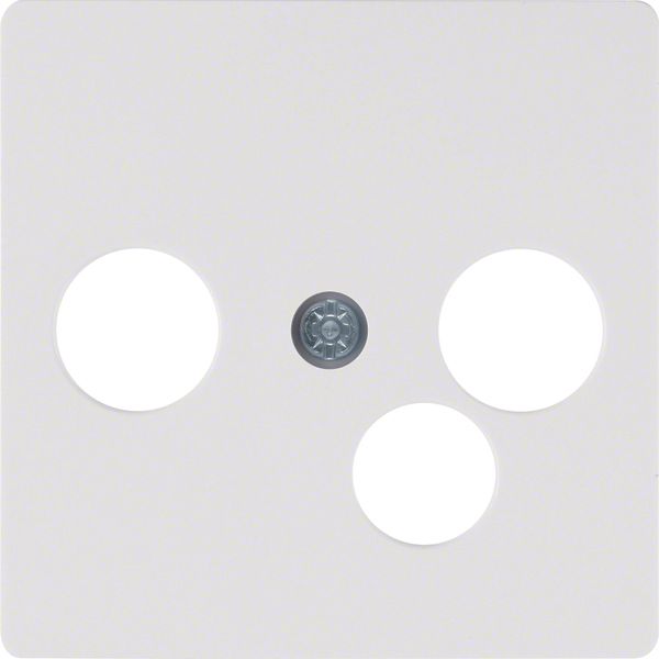 Central plate for broadband modem box, polar white, glossy image 2