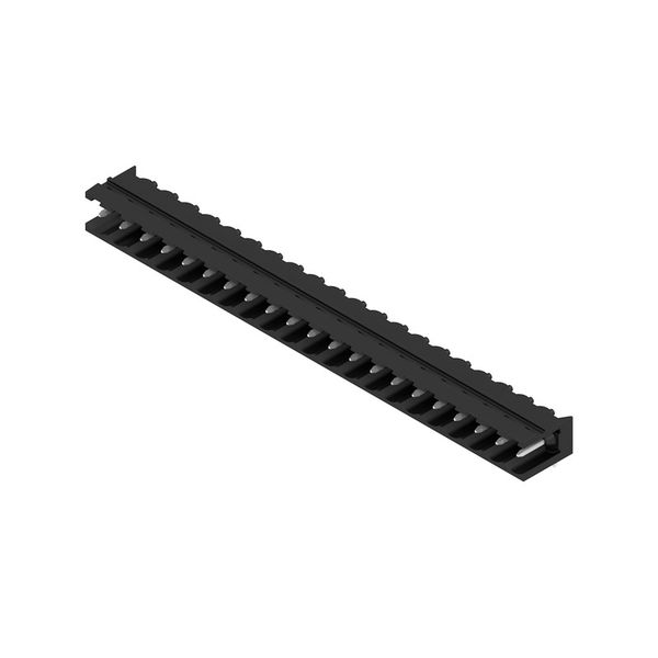 PCB plug-in connector, male header, open side, THT solder connection, 5.08 mm, Number of poles: 21, 90°, Solder pin length (l): 3.2 mm, tinned, black, Box image 4