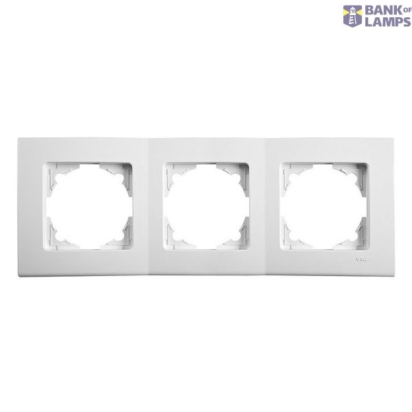 Linnera-Rollina Three Gang Frame White image 1