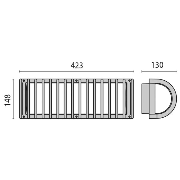 NIKKO+ 45/G 10LED 15W 4000K GREY image 4