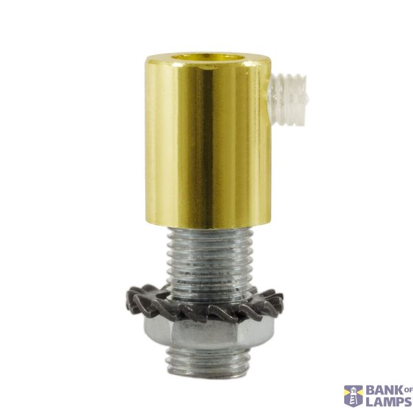 Cylindrical metal cable clamp complete with rod, nut and washer - 2 pieces image 1