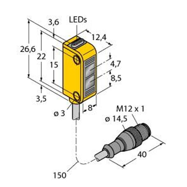 Photoelectric Sensor Retroreflective Sensor   Q12RB6LVQ5 image 1