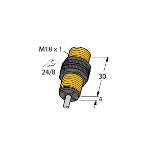 Inductive Sensor With Increased Temperature Range   NI10-P18-Y1/S100 image 1