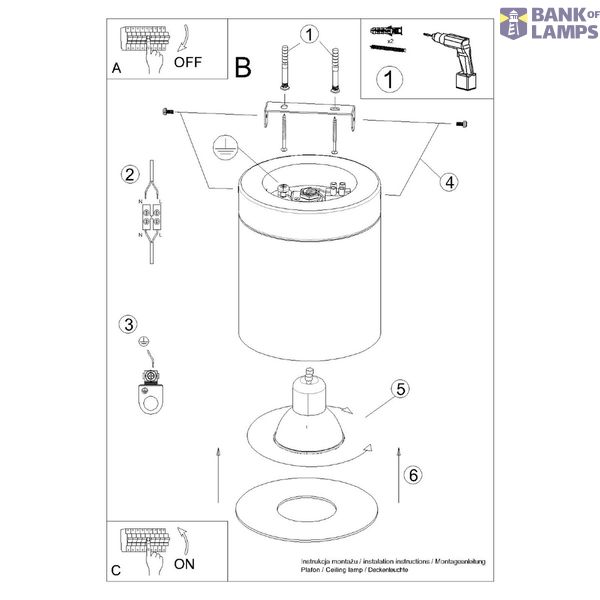 Ceiling lamp RIF black image 10