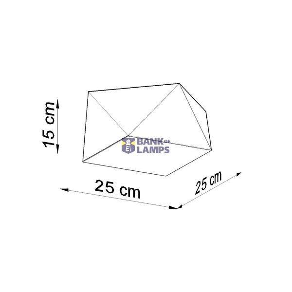 PLAFON HEXA 25 CEKIN E27 1X60W IP20 image 3