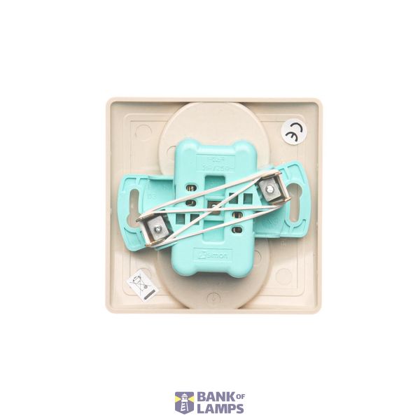 Triple switch with backlight, LED not replaceable Color: blue, (module), 10AX, quick connection, Inox, metallized image 1