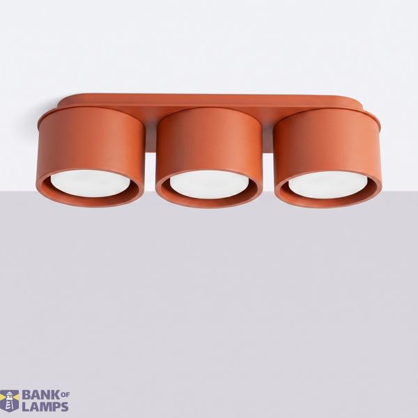 Ceiling lamp MODO 3 red ochre Gx53 image 2