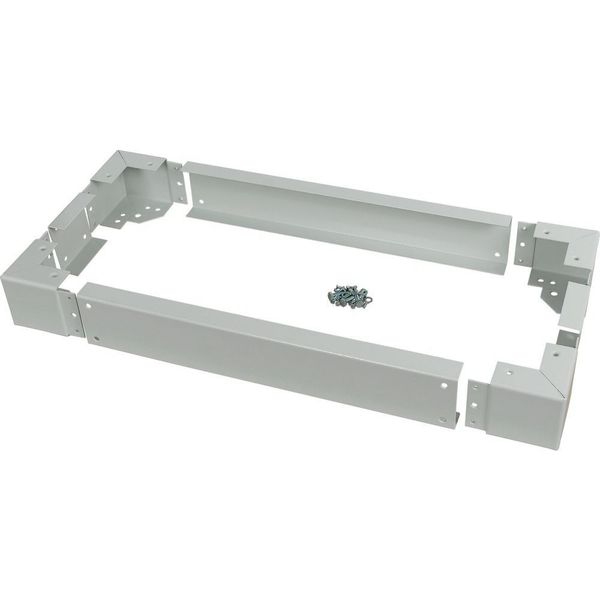 XTAPC-H100W300D800 Plinth for cable connection baseframe, HxW=100x300mm, D=800mm, grey image 3