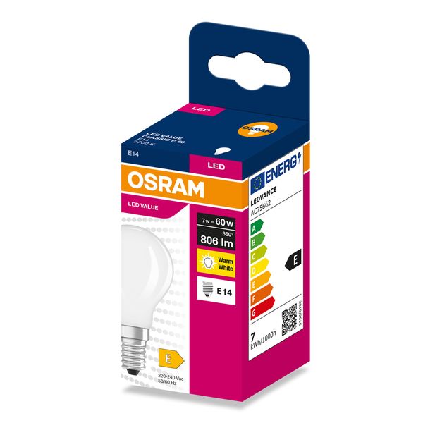 VALCLP60 7W/827 230VGLFR E14 FS1 OSRAM image 2