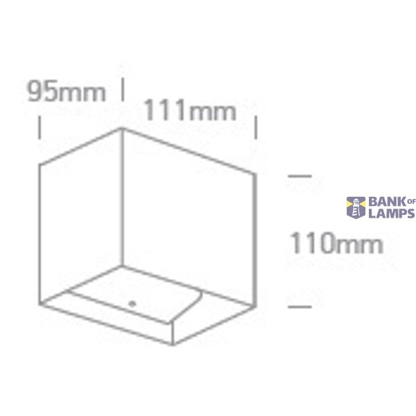 WHITE WALL 2x3W WW IP54 DARK LIGHT 100-240V image 3