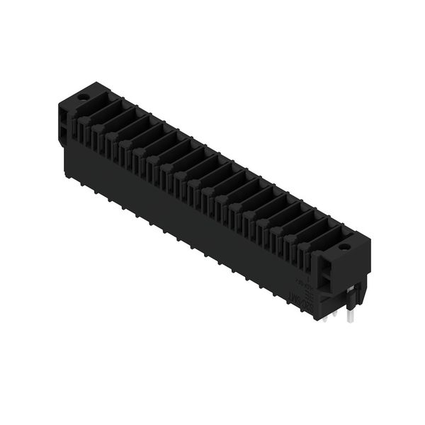 PCB plug-in connector, male header, Solder flange, THT/THR solder connection, 3.50 mm, Number of poles: 18, 180°, Solder pin length (l): 3.5 mm, tinned, black, Box image 4