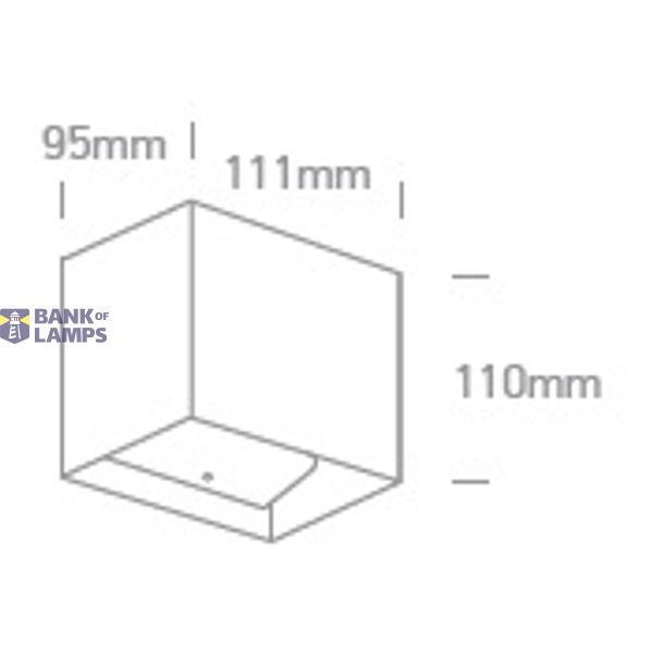 ANTHRACITE WALL 2x3W WW IP54 DARK LIGHT 100-240V image 3