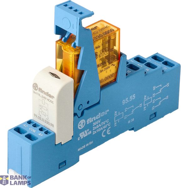 Rel. interface Mod.screwless 2CO 8A/230VAC/AgNi/LED (48.72.8.230.0060) image 3