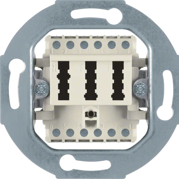 TAE socket 2 x 6/6NFF module inserts white, matt image 1