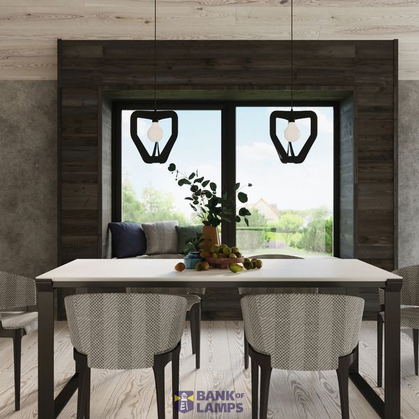 HANGING LAMP TRES BLACK E27 1X60W IP20 image 4