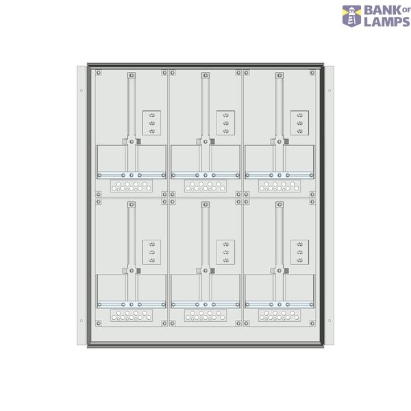 Meter box insert 2-rows, 6 meter boards / 17 Modul heights image 1