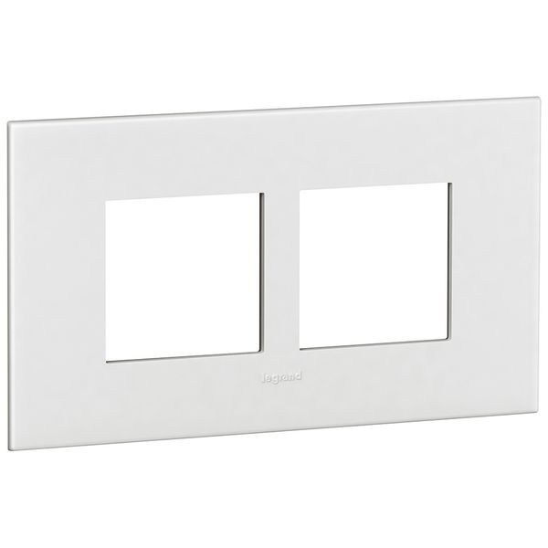 Plate British standard- square - 4 modules - white, Legrand - Arteor image 1