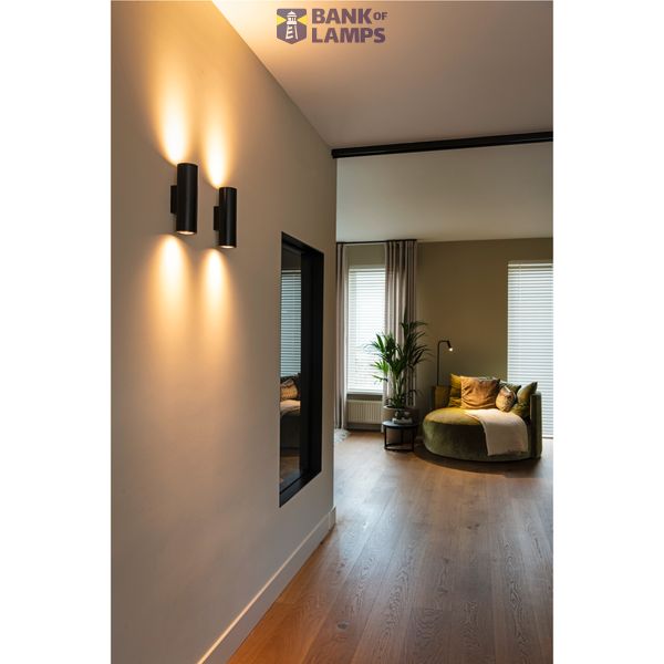 ASTO TUBE, wall-mounted light, cylindrical, GU10, 2x max. 10 W, black image 1