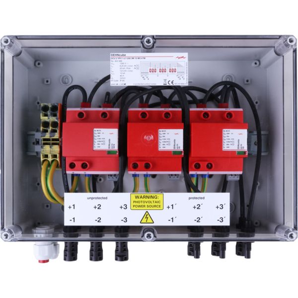 T1+2 junction box, IP65 encl. f. PV sys. image 1