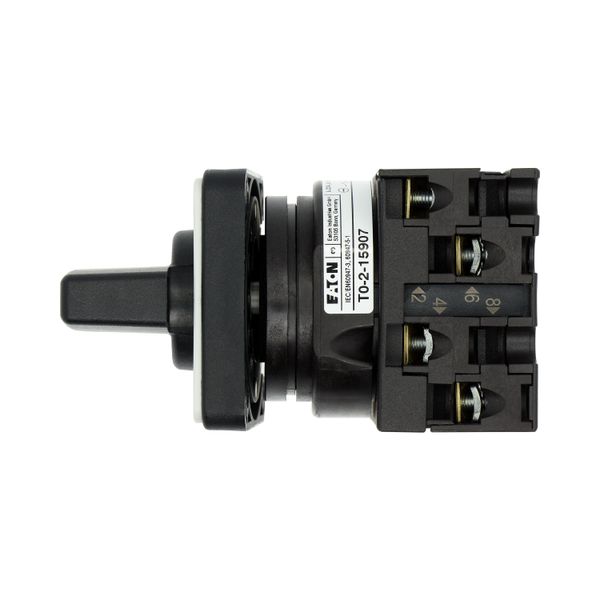 T0-2-15907/E Changeover switches, T0, 20 A, flush mounting, 2 contact unit(s), Contacts: 4, With spring-return from START, 45 °, momentary/maintained, AUTO-0-HAND image 28