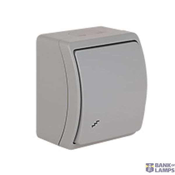 VW-3 Koala Two-Way Switch surface mounted IP44 gray VW 153-03 image 1