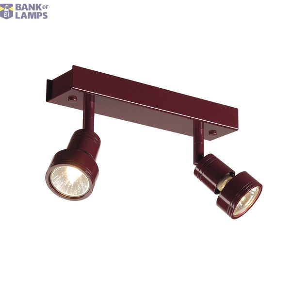 PURI 2 ceiling luminaire, 2xGU10, with Decoring, ruby image 1