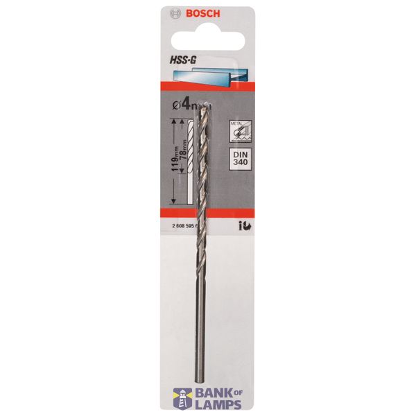 Metal drill bits HSS-G, DIN 340 4 x 78 x 119 mm 1 pcs. image 2