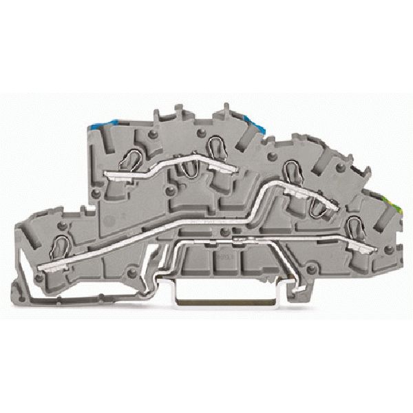 Multilevel installation terminal block N/L/PE Push-in CAGE CLAMP® gray image 2
