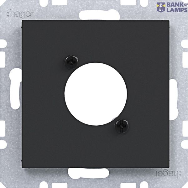 Centr.pl. voor XLR connector D-serie, A.x/C.x/S.1/B.x/Q.x/K.x zw. mat image 1