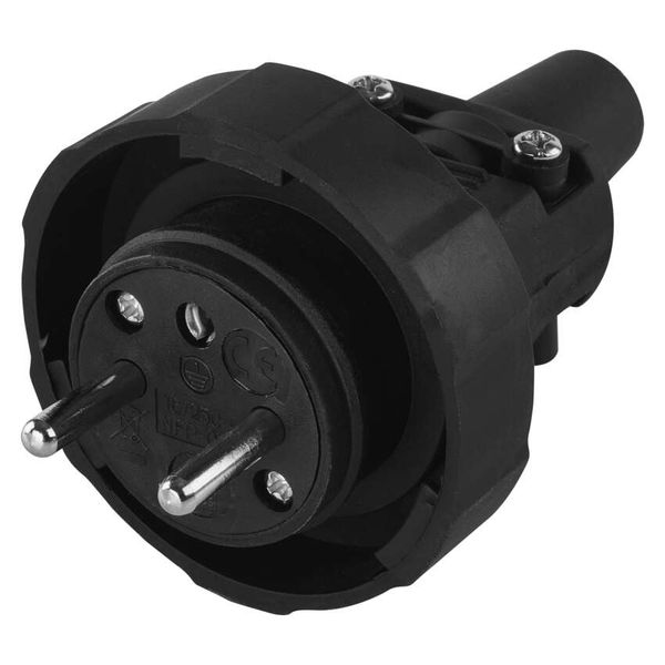 Rubber Plug for extension cord, black image 1