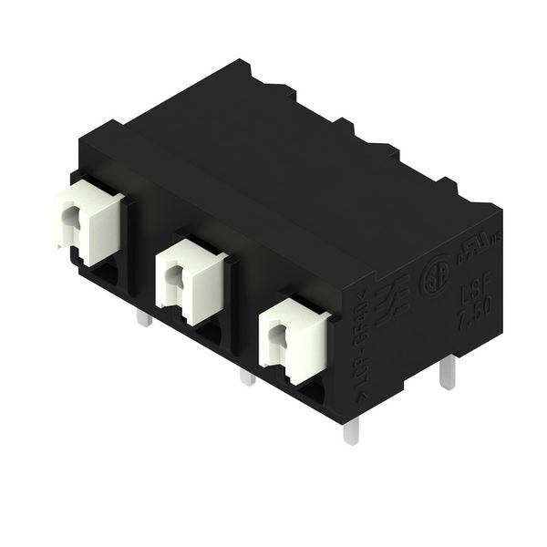 Printed circuit board terminals, 7.50 mm, Number of poles: 3, 90°, Solder pin length (l): 3.5 mm, black, PUSH IN with actuator, Clamping range, max. : 1.5 mm², Tube image 3