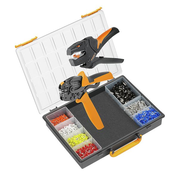Assortment crimping tool, Crimping tool: PZ 6 Roto L, Stripping tool: STRIPAX, Crimping range, min.: 0.14, Colour code: Weidmüller image 1