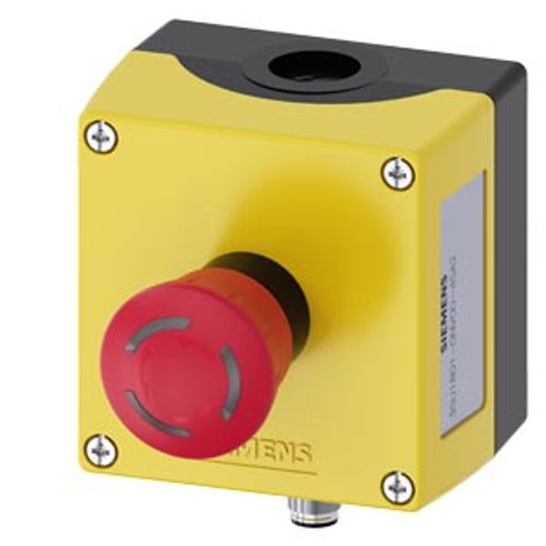 Enclosure for command devices 22 mm round plastic enclosure top part yellow image 1