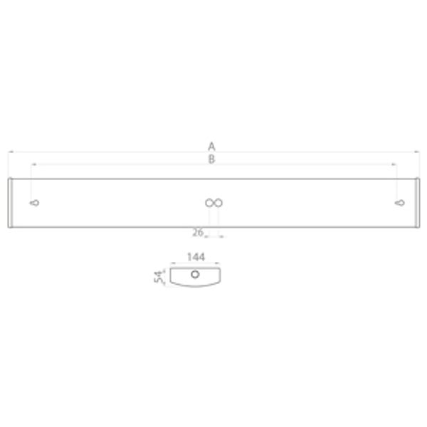 Universal luminaire AMSL12O45/3K IP44 LED 38W/830 image 2