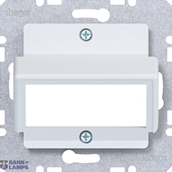 Central plate for RDM double module, A.x/C.x/S.x/B.x/Q.x/K.x matte white image 1