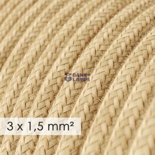 Large section electric cable 3x1,50 round - covered by Jute RN06 image 1