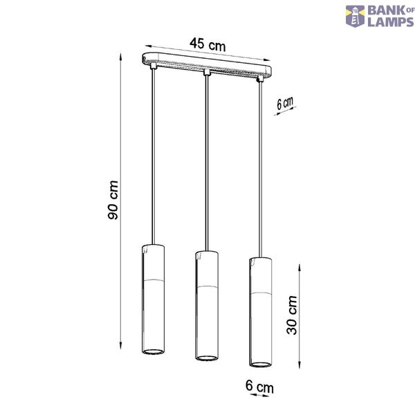 HANGING LAMP PABLO 3L WHITE GU10 3X40W IP20 image 5