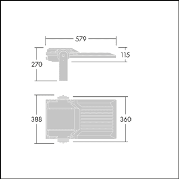 AFP2 M 72L70-740 A4 CL1 GY - LED area floodlight image 3