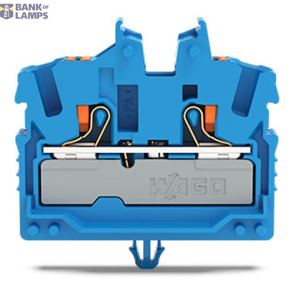 2-conductor miniature through tb with push-button 2.5 mm², green-yellow image 1