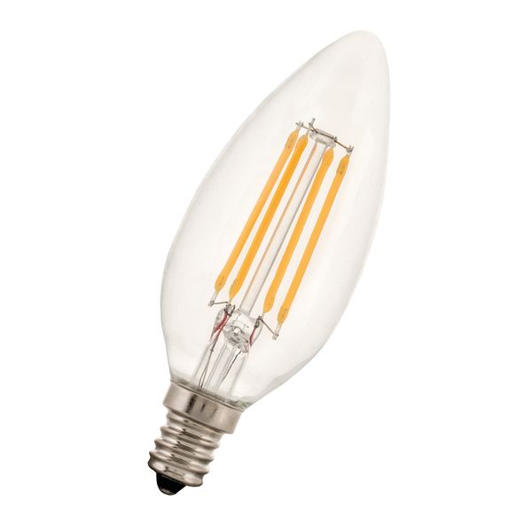 LED Filament C35 E12 240V 3W 2700K Clear image 1