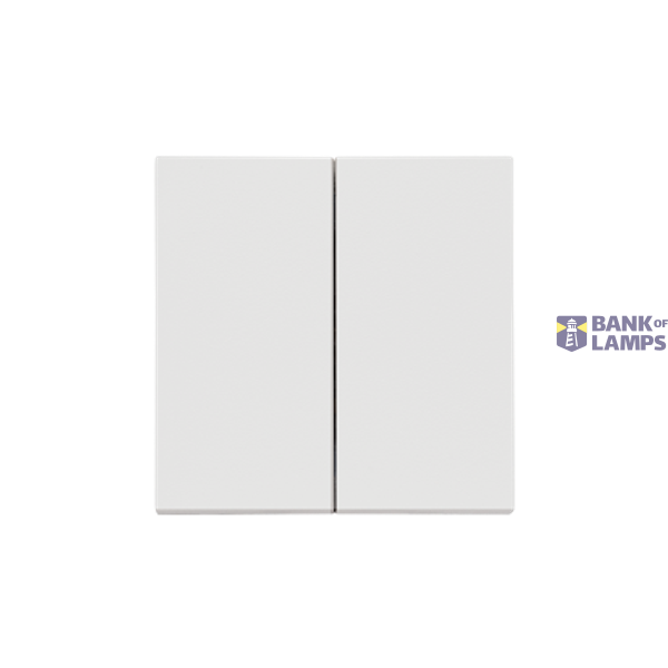 Double button for switches and push buttons, light gray matt image 1